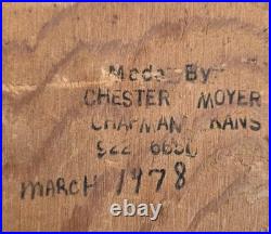 Vintage 70's Large Wood Sculpture Wall Hanging Art Mirror By Chester Moyer 28x28