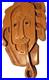 Vintage 70s Wood Wooden Carved Wall Art Mask Albert Einstein FOLKART Space NASA