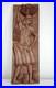 Vintage 80s 90s African traditional peasant themed wood sculpture wooden hanging