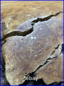 Vintage 84 Clead Christiansen Burl Wood Manzanita Carved Vase Signed Dated Rare