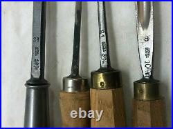 Vintage 9-pc Dastra Wood Carving Chisels Germany Steel Woodworking Chisel Gouge