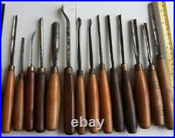 Vintage ADDIS & SON and other wood carving chisels gouges