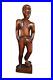 Vintage AFRICAN AMERICAN Sculpture Hand Wood Carving Of Young Man 26.5T