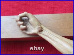 Vintage ANRI 23 Hand Carved Wood Crucifix Jesus Wall Cross Sculpture Italy