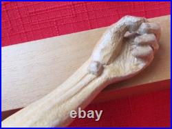 Vintage ANRI 23 Hand Carved Wood Crucifix Jesus Wall Cross Sculpture Italy