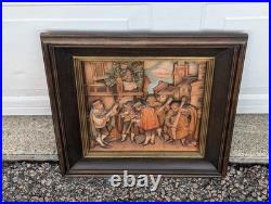 Vintage ANRI Italy Wood Carving Wall Plaque Carl Spitzweg Spanish Serenade Vintage ANRI Italy Wood Carving Wall Plaque Carl Spitzweg Spanish Serenade