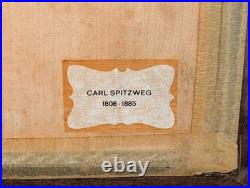 Vintage ANRI Italy Wood Carving Wall Plaque Carl Spitzweg Spanish Serenade
