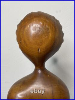 Vintage Abstract Female Figural Sculpture Mid Century Modern Biomorphic Wood 21