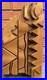 Vintage Abstract Handmade Woodblock Sculpture Modern Art Object SHOEmaker MCM
