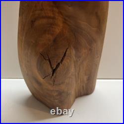 Vintage Abstract Modernist Female Sculpture Nude Form MCM Carved Wood 17.75