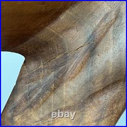 Vintage Abstract Modernist Female Sculpture Nude Form MCM Carved Wood 17.75