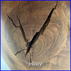 Vintage Abstract Modernist Female Sculpture Nude Form MCM Carved Wood 17.75