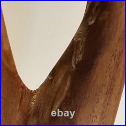 Vintage Abstract Modernist Female Sculpture Nude Form MCM Carved Wood 17.75