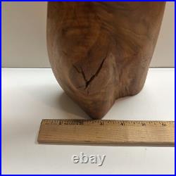 Vintage Abstract Modernist Female Sculpture Nude Form MCM Carved Wood 17.75