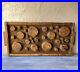 Vintage Abstract Wood Art Hand Carved Relief Circles
