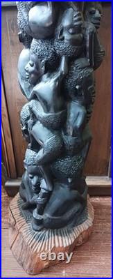 Vintage, African Carving, Makonde, Tree Of Life Sculpture Art