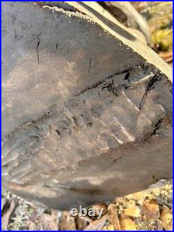 Vintage African Hand-Carved Guardian Figure 22.5 Tribal Wood Sculpture