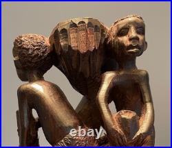 Vintage African Hand-Carved Wood Makonde Tree of Life Sculpture (7 Tall) Vintage African Hand-Carved Wood Makonde Tree of Life Sculpture (7 Tall)