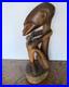 Vintage African Hand Carved Wood Male Sculpture 19 1/2 Tall