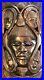 Vintage African Hand Carving Wood Tribal Female Mask Wall Art