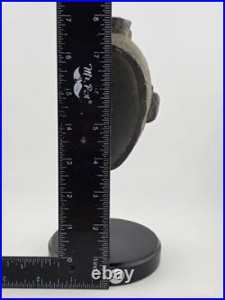 Vintage African Lwena Style Mask Angola Carved Wood Sculpture Tribal Art Stand