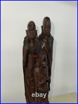 Vintage African Maasai Wood Sculpture Family Hand Carved 12 African Art