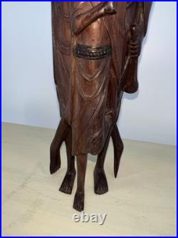 Vintage African Maasai Wood Sculpture Family Hand Carved 12 African Art