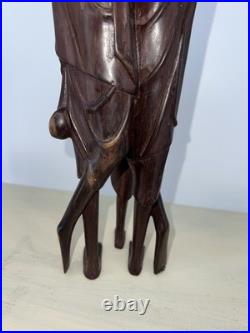 Vintage African Maasai Wood Sculpture Family Hand Carved 12 African Art