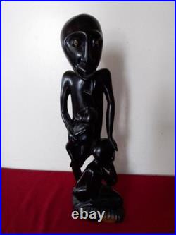 Vintage African Makonde Shetani Spirit Tree of Life Ebony Wood Sculpture 19