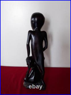 Vintage African Makonde Shetani Spirit Tree of Life Ebony Wood Sculpture 19