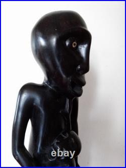 Vintage African Makonde Shetani Spirit Tree of Life Ebony Wood Sculpture 19