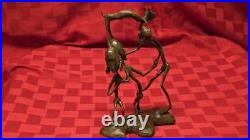 Vintage African Makonde Shetani Wood Sculpture One Piece Hand Carved Spirit Art