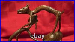 Vintage African Makonde Shetani Wood Sculpture One Piece Hand Carved Spirit Art
