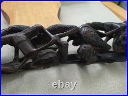 Vintage African Makonde Tree of Life Sculpture Ebony wood 14.5 Tall