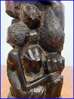 Vintage African Makonde Ujamaa Family Tree Wood Sculpture Hand Carved 9