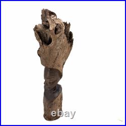 Vintage African Tribal Art Hand Carved Heavy Ebony Wood Sculpture Woman 20Tall