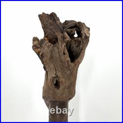 Vintage African Tribal Art Hand Carved Heavy Ebony Wood Sculpture Woman 20Tall