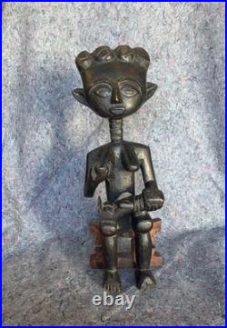 Vintage African Tribal Ethnic Art Wood Carving Sculpture Statue Figure