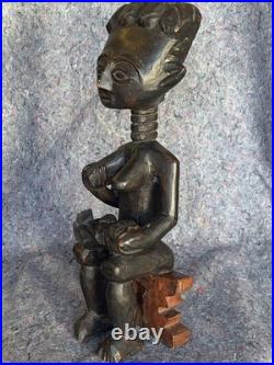 Vintage African Tribal Ethnic Art Wood Carving Sculpture Statue Figure