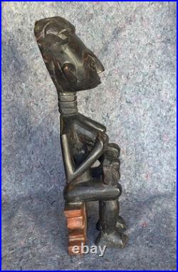 Vintage African Tribal Ethnic Art Wood Carving Sculpture Statue Figure