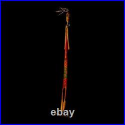 Vintage African Wood Sculpture Tall Tribal Woman Figure Skinny Hand Carved 21