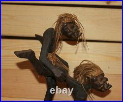 Vintage African hand carving wood risque figurine