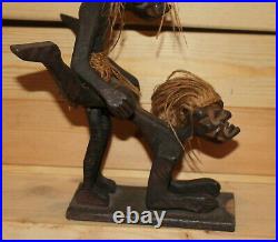 Vintage African hand carving wood risque figurine