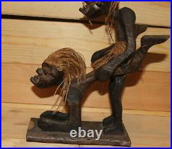 Vintage African hand carving wood risque figurine