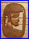 Vintage African hand carving wood wall hanging plaque