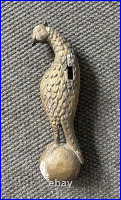 Vintage American Folk Art Carved Wood Gold PheasantArchitectural SalvageAs Is