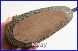 Vintage American Folk Art, wooden Mermaid sculpture. Painted wood carving