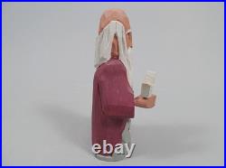 Vintage Americana Wood Carving John & Gloria Broniak Noah Folk Art Hand Carved