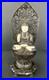 Vintage Amida Nyorai Seated Statue Wood Carving Buddha Sculpture Period Piece
