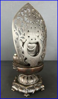 Vintage Amida Nyorai Seated Statue Wood Carving Buddha Sculpture Period Piece